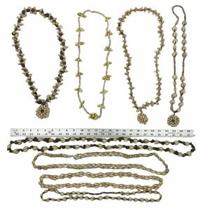 Shell Necklace Chunky Seashell Cluster Beaded Ethnic Boho‎ Fashion Festival LOT